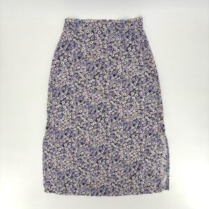 Lavender Ditsy Floral Midi Skirt Cottagecore Soft Girl Prairie Romantic Garden